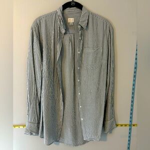 Soft Blue/Grey Stripped Button Down